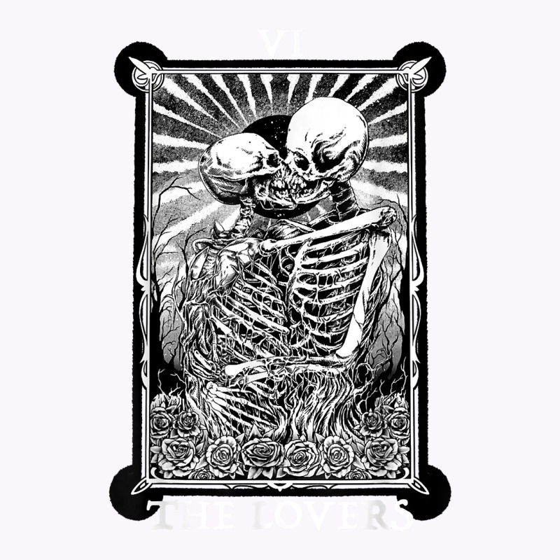 The Lovers Vintage Tarot Card Occult Skeletons Sup Tank Top | Artistshot