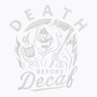 Vintage Death Before Decaf Coffee Skeleton Skull J T-shirt | Artistshot