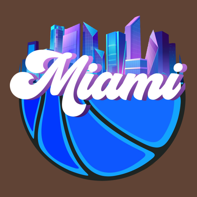 Vintage Miami Florida Cityscape Retro Basketball R T-Shirt by lindeaucterr | Artistshot