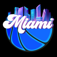 Vintage Miami Florida Cityscape Retro Basketball R V-neck Tee | Artistshot