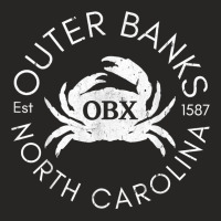 Outer Banks North Carolina Crab Obx Beach Summer V Ladies Fitted T-shirt | Artistshot