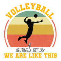 Volleyball And Me We Are Like This Aesthetic V-neck Tee | Artistshot