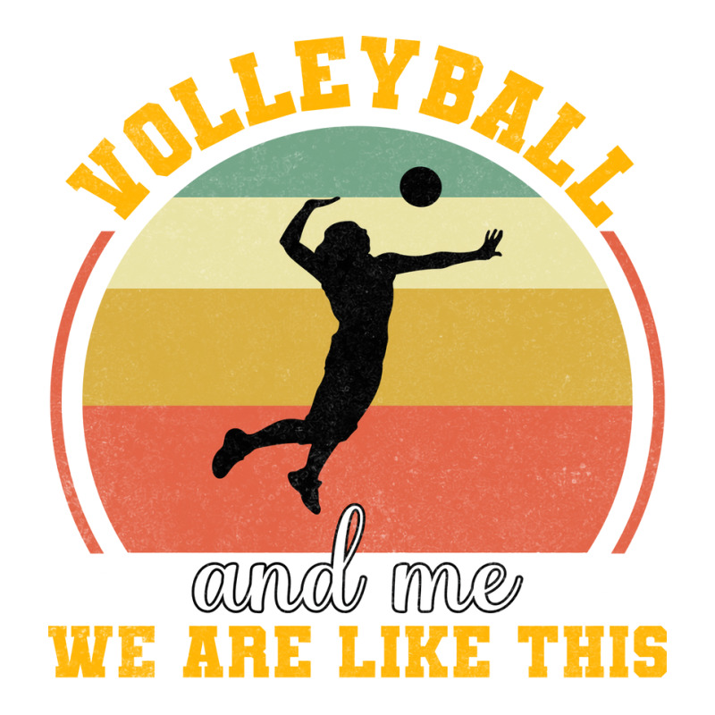 Volleyball And Me We Are Like This Aesthetic V-neck Tee | Artistshot