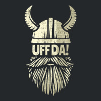 Uff Da Norwegian Quote Scandinavian Viking Helmet Crewneck Sweatshirt | Artistshot