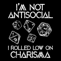 Not Antisocial, Rolled Low Charisma Funny Dice Rpg Men's 3/4 Sleeve Pajama Set | Artistshot