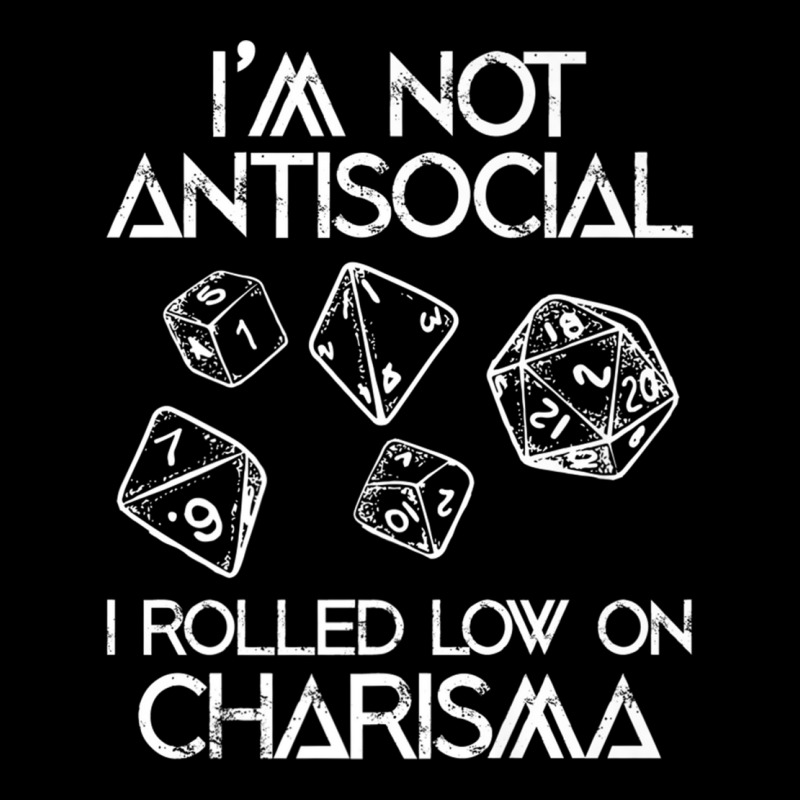 Not Antisocial, Rolled Low Charisma Funny Dice Rpg Men's 3/4 Sleeve Pajama Set by modeste | Artistshot