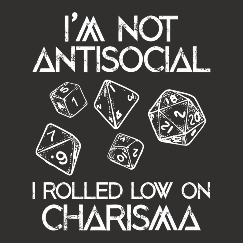 Not Antisocial, Rolled Low Charisma Funny Dice Rpg Champion Hoodie by modeste | Artistshot