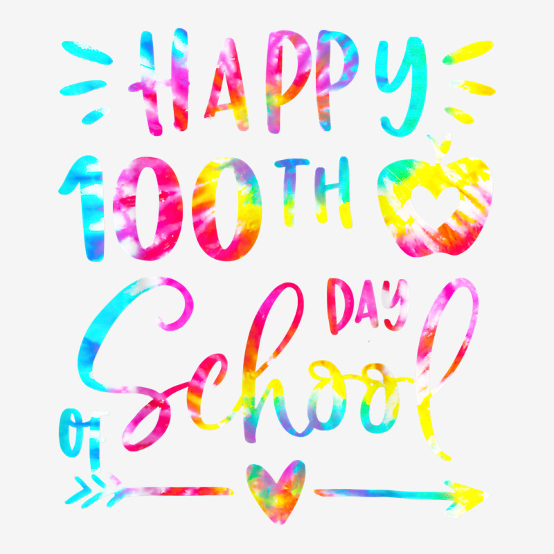 Tie Dye Happy 100th Day Of School Teacher Student Graphic T-shirt | Artistshot