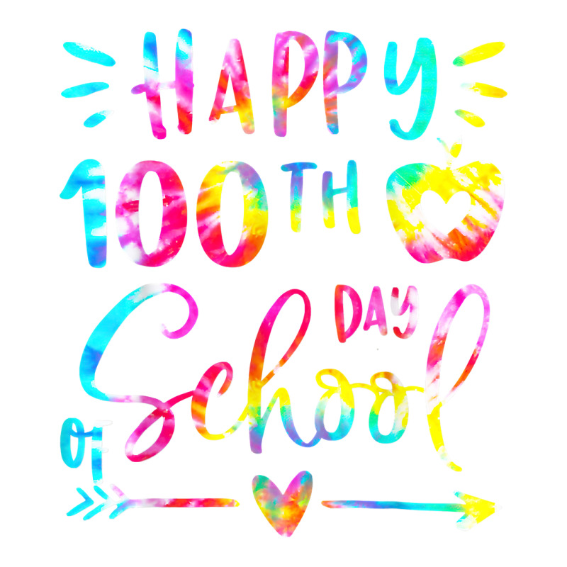 Tie Dye Happy 100th Day Of School Teacher Student V-neck Tee | Artistshot