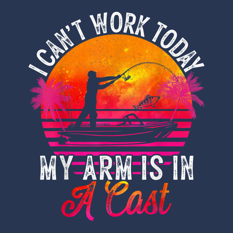 Fisherman I Can't Work Today My Arm Is In Cast Fun Men Denim Jacket | Artistshot