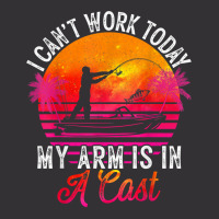 Fisherman I Can't Work Today My Arm Is In Cast Fun Vintage Hoodie | Artistshot