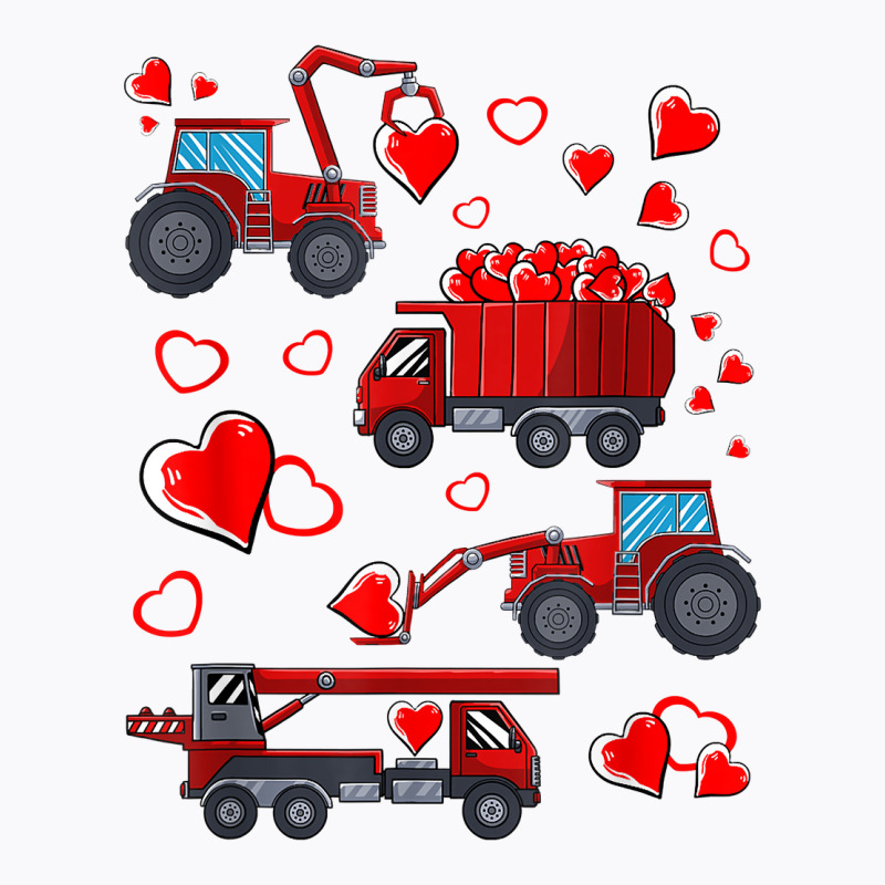 Heart Truck Excavator Forklift Valentines Day T Sh T-shirt | Artistshot