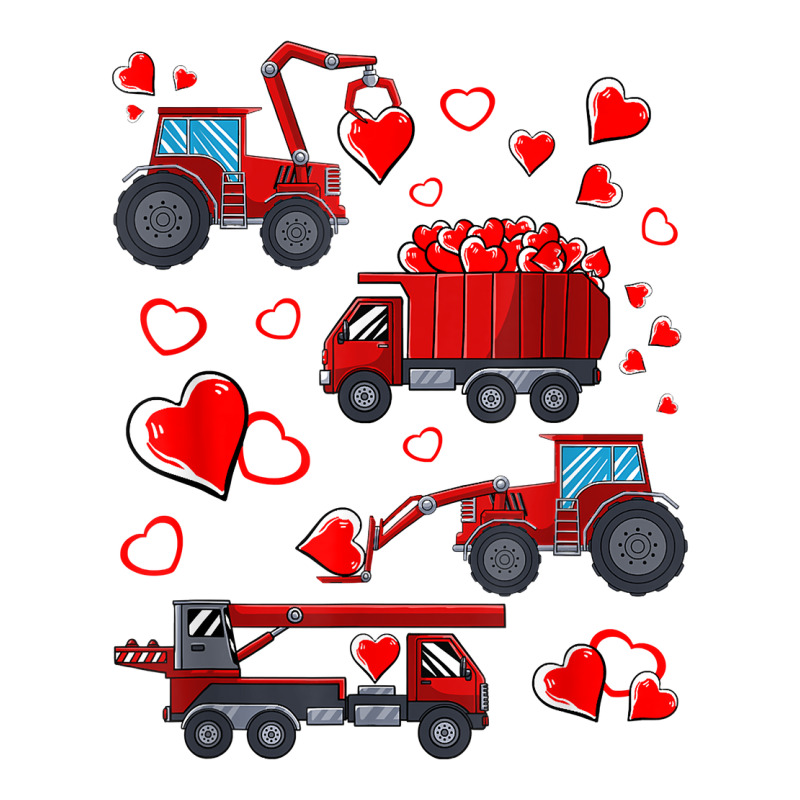 Heart Truck Excavator Forklift Valentines Day T Sh Men's T-shirt Pajama Set | Artistshot