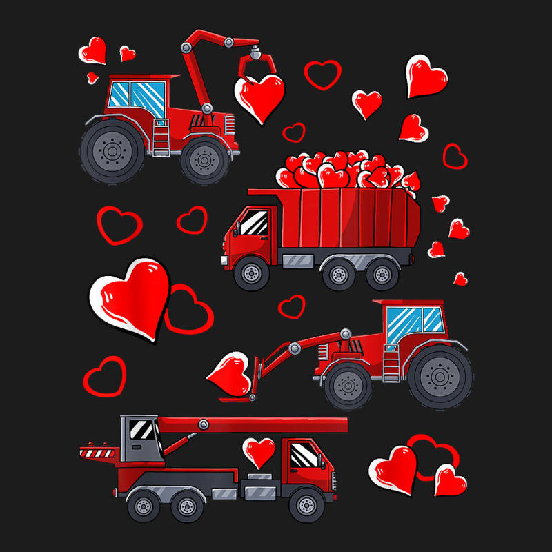 Heart Truck Excavator Forklift Valentines Day T Sh Hoodie & Jogger Set | Artistshot