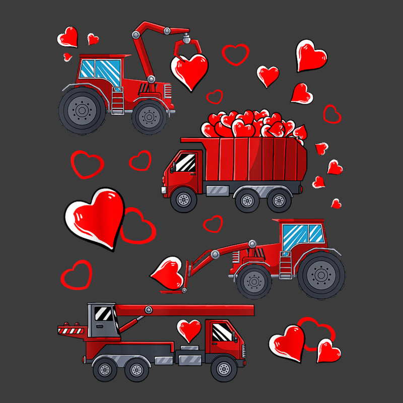 Heart Truck Excavator Forklift Valentines Day T Sh Men's Polo Shirt | Artistshot