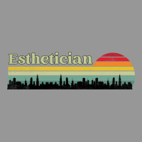 Esthetician Retro Sunset Skyline Design Women's V-neck T-shirt | Artistshot