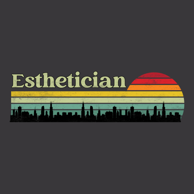 Esthetician Retro Sunset Skyline Design Ladies Curvy T-shirt | Artistshot