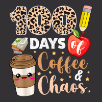 100 Days Of Coffee Chaos Shirt 100th Day Of School Vintage Hoodie | Artistshot