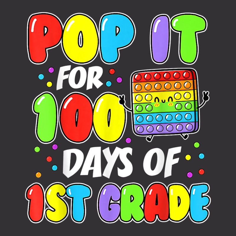 Kids Kids 100th Day Of School Pop It 100 Days Of 1 Vintage Short | Artistshot