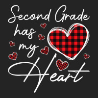 Second Grade Has My Heart Plaid Teacher Valentines 3/4 Sleeve Shirt | Artistshot