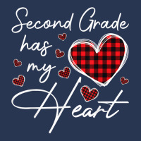 Second Grade Has My Heart Plaid Teacher Valentines Men Denim Jacket | Artistshot