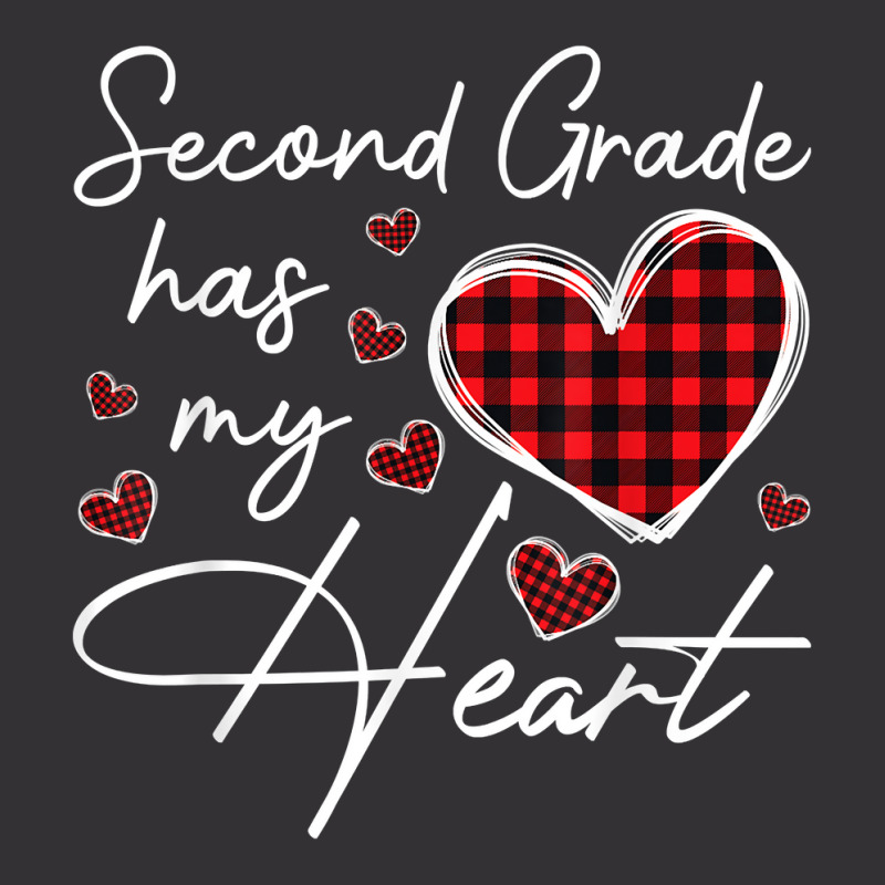 Second Grade Has My Heart Plaid Teacher Valentines Vintage Short | Artistshot