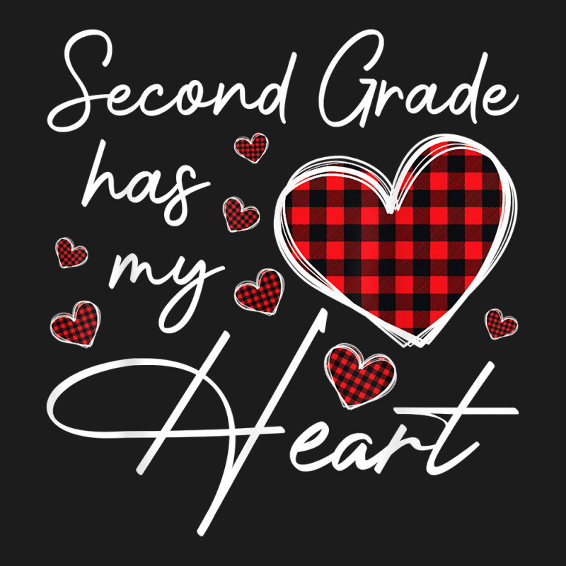 Second Grade Has My Heart Plaid Teacher Valentines Hoodie & Jogger Set | Artistshot