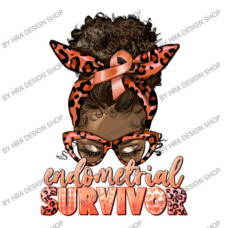 Endometrial Cancer Survivor Afro Messy Bun 3/4 Sleeve Shirt | Artistshot