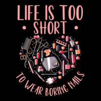 Life Is Short Nail Tech Ladies Nail Arts Love Fleece Short | Artistshot