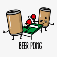 Beer Pong Cartoon Ping Pong Table Tennis Beer Can Ladies Fitted T-shirt | Artistshot