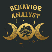 Behavior Analyst Boho Moon Wild Rose Golden Design Women's Triblend Scoop T-shirt | Artistshot