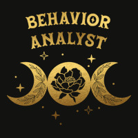 Behavior Analyst Boho Moon Wild Rose Golden Design Scorecard Crop Tee | Artistshot