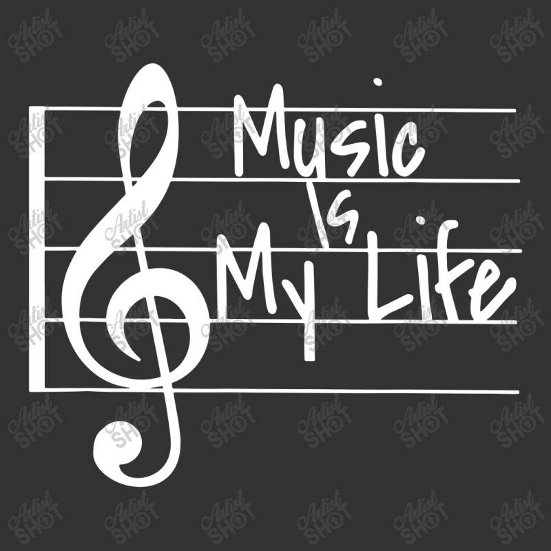 Music Is My Life Musical Note Vintage Hoodie by skw art | Artistshot