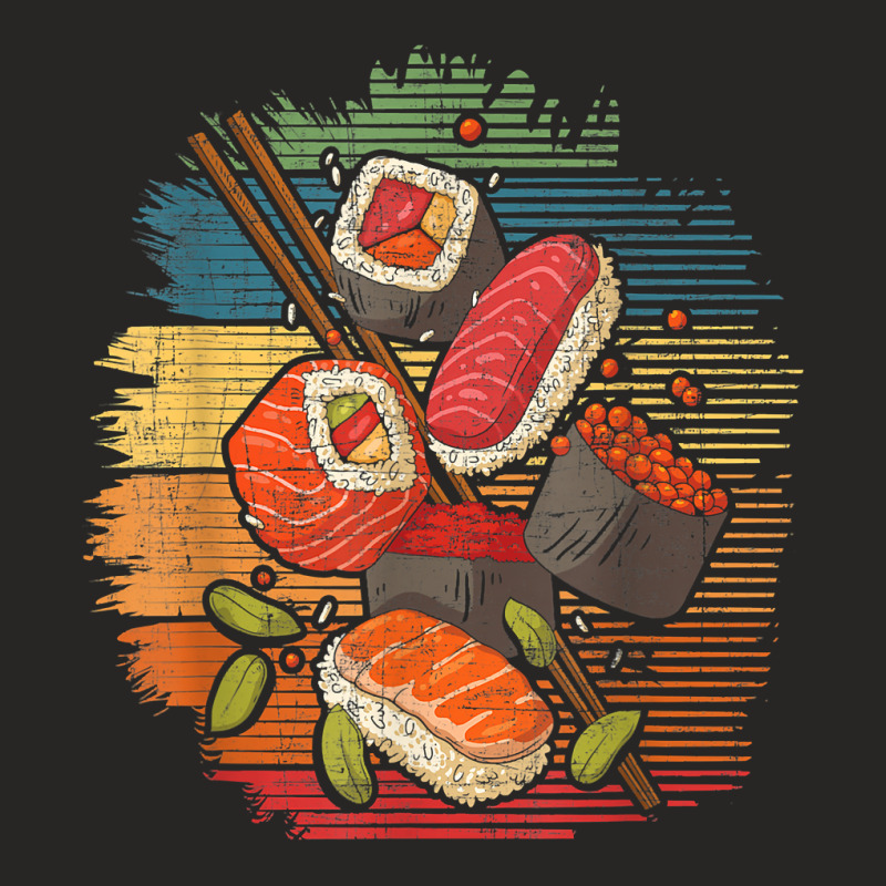 Sushi Retro Art   Japan Japanese Food Lover Cuisin Ladies Fitted T-Shirt by tamicam | Artistshot