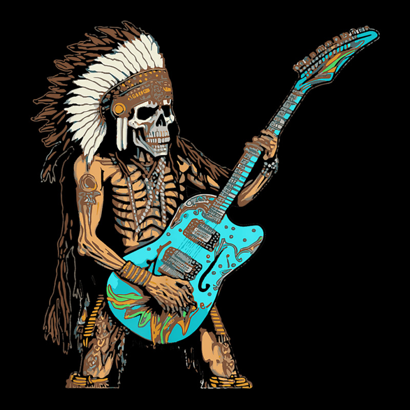 Native American Indian Playing Electric Guitar Roc Toddler Sweatshirt by saterseim | Artistshot