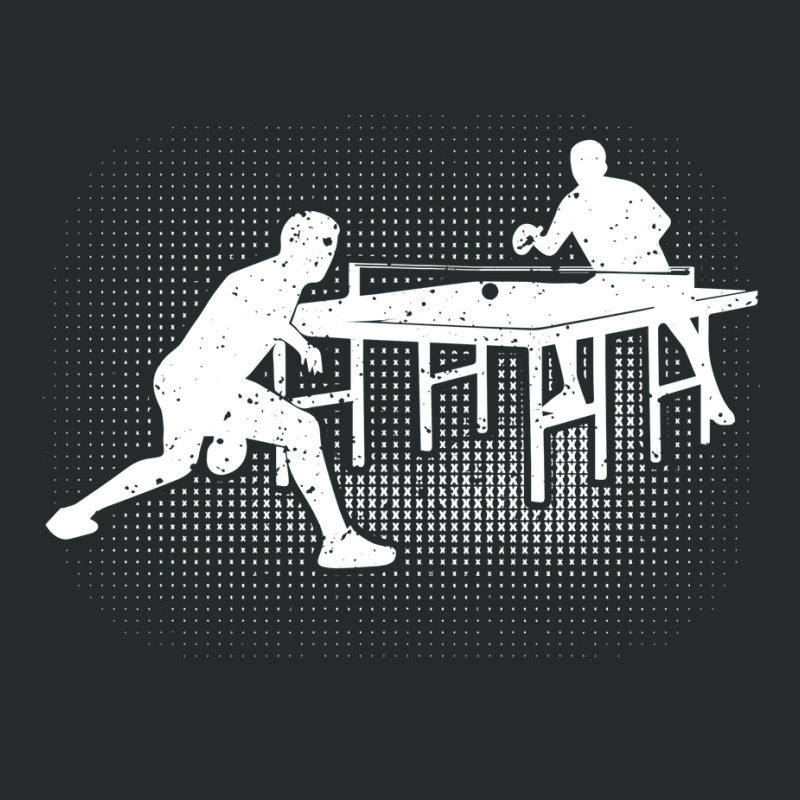 Ping Pong Players Silhouette Table Tennis Game 70s Women's Triblend Scoop T-shirt by tezenopragere | Artistshot