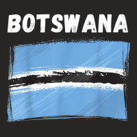 Botswana Flag Vintage Grunge Batswana Flag Botswan Ladies Fitted T-shirt | Artistshot