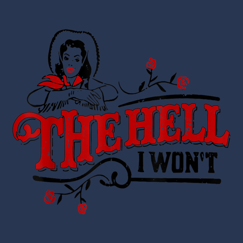 The Hell I Won't Cowboy Hat Western Cowgirls Costu Men Denim Jacket | Artistshot