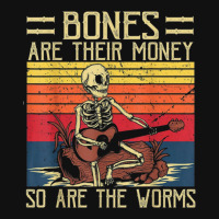 Bones Are Their Money T Shirt Skeleton Playing Gui Tote Bags | Artistshot