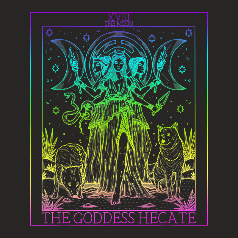 The Goddess Hecate Tarot Card Triple Moon Witch He Ladies Fitted T-Shirt by scrabeck | Artistshot