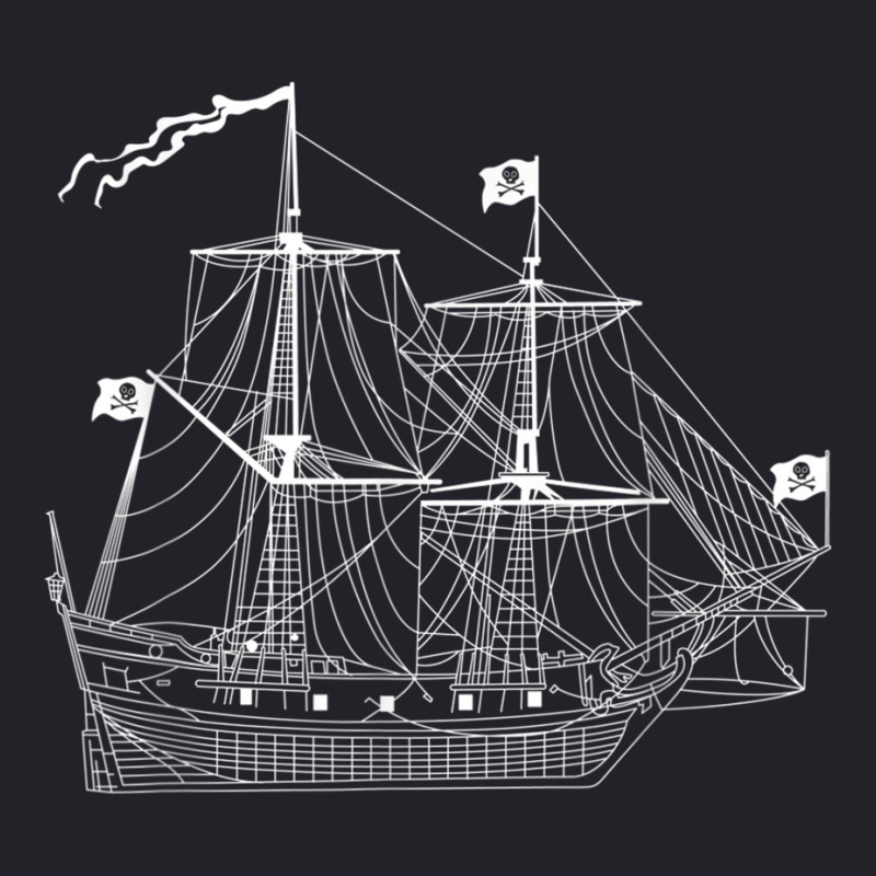 Pirate Ship Diagram Blueprint Crossbones Sailing P Unisex Sherpa-lined Denim Jacket | Artistshot