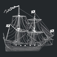 Pirate Ship Diagram Blueprint Crossbones Sailing P Crewneck Sweatshirt | Artistshot