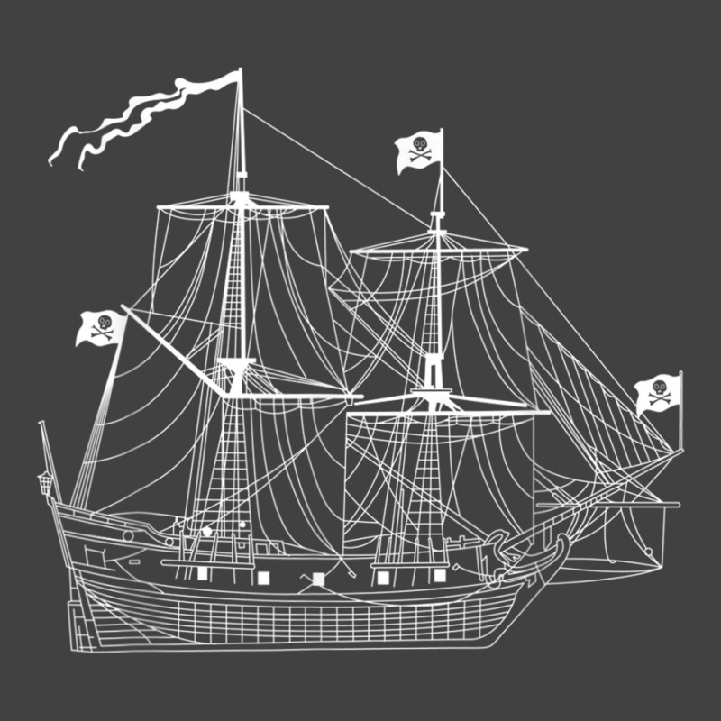 Pirate Ship Diagram Blueprint Crossbones Sailing P Vintage T-shirt | Artistshot