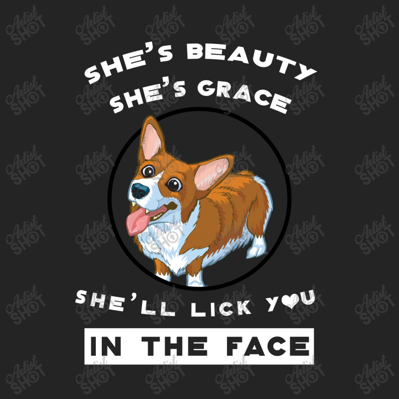 Corgi She's Beauty She's Grace She'll Lick You In The Face 3/4 Sleeve Shirt by hoainv | Artistshot