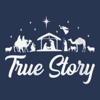 Womens True Story Nativity Scene Manger Jesus Chri Ladies Denim Jacket | Artistshot