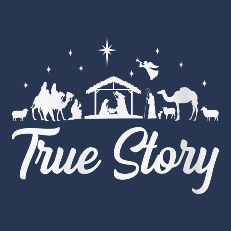 Womens True Story Nativity Scene Manger Jesus Chri Ladies Denim Jacket by wafaha | Artistshot