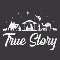 Womens True Story Nativity Scene Manger Jesus Chri Ladies Curvy T-shirt | Artistshot