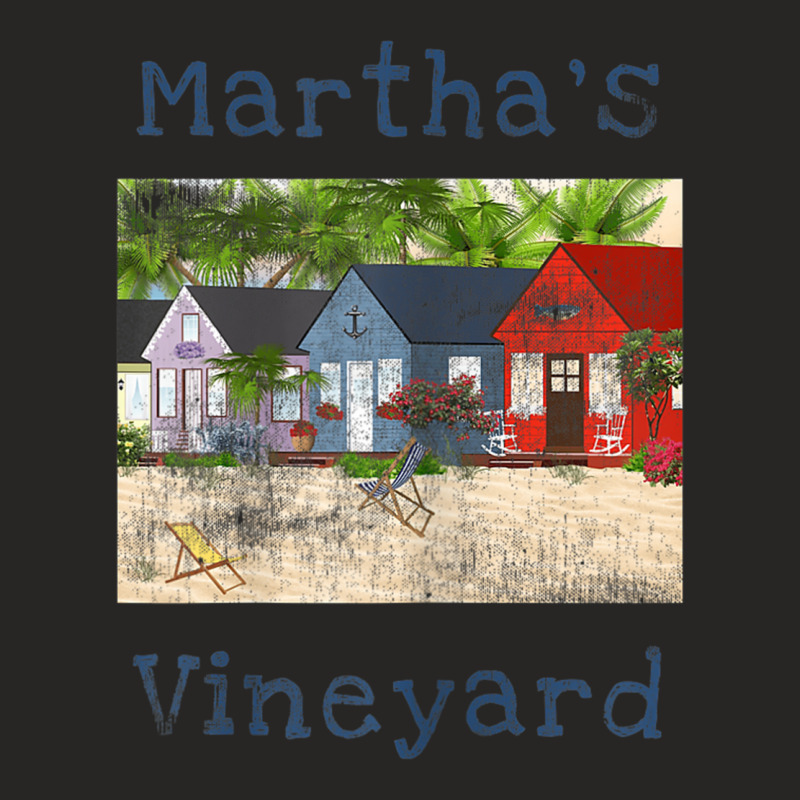 Womens Distressed Martha's Vineyard Cape Cod Islan Ladies Fitted T-Shirt by mheny | Artistshot