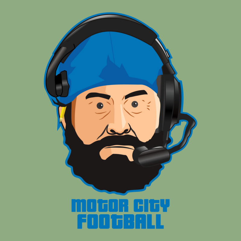 Motor City Football Cartoon Vector Metal Print Vertical | Artistshot