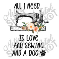 I Need Is Love And Sewing And A Dog Long Sleeve Baby Bodysuit | Artistshot